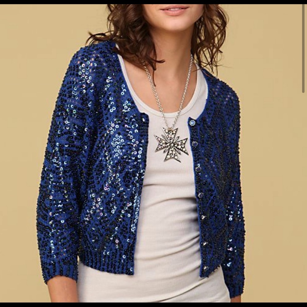 *sold* Free People Iridescent Cardigan - Picture 7 of 10